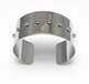 Dark Silver Plated Wide Cuff with loops